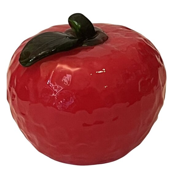 Handmade Art Glass Red Apple or Tomato? Decorative Figurine - Picture 1 of 5